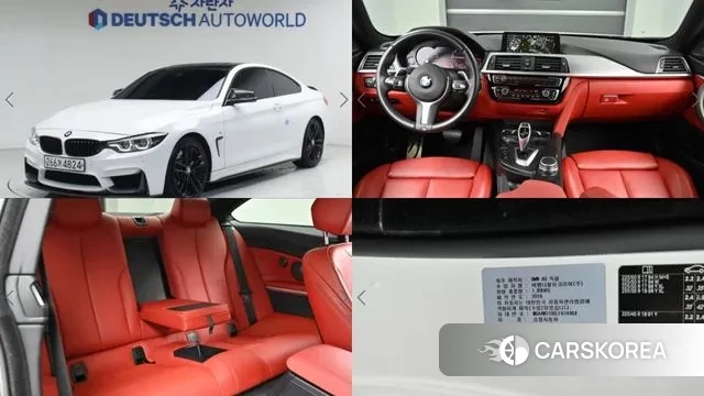 BMW 4 Series (F32) 2019 Белый из Кореи