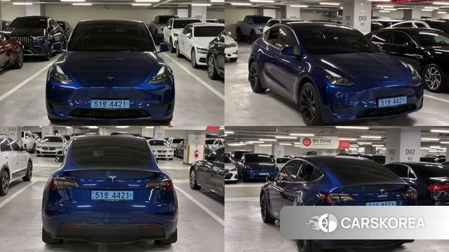 Tesla Model Y 2023 Синий из Кореи