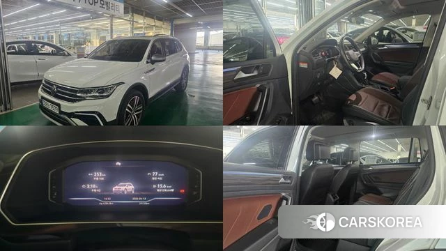 Volkswagen Tiguan Allspace 2023 Белый из Кореи