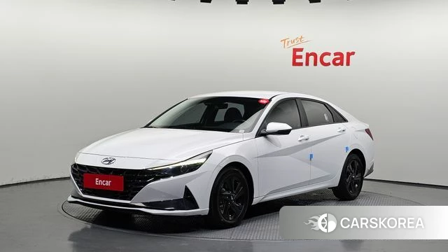 Hyundai Avante Hybrid (CN7) 2022 Белый из Кореи