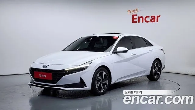 Hyundai Avante Hybrid (CN7) 2021 Белый из Кореи