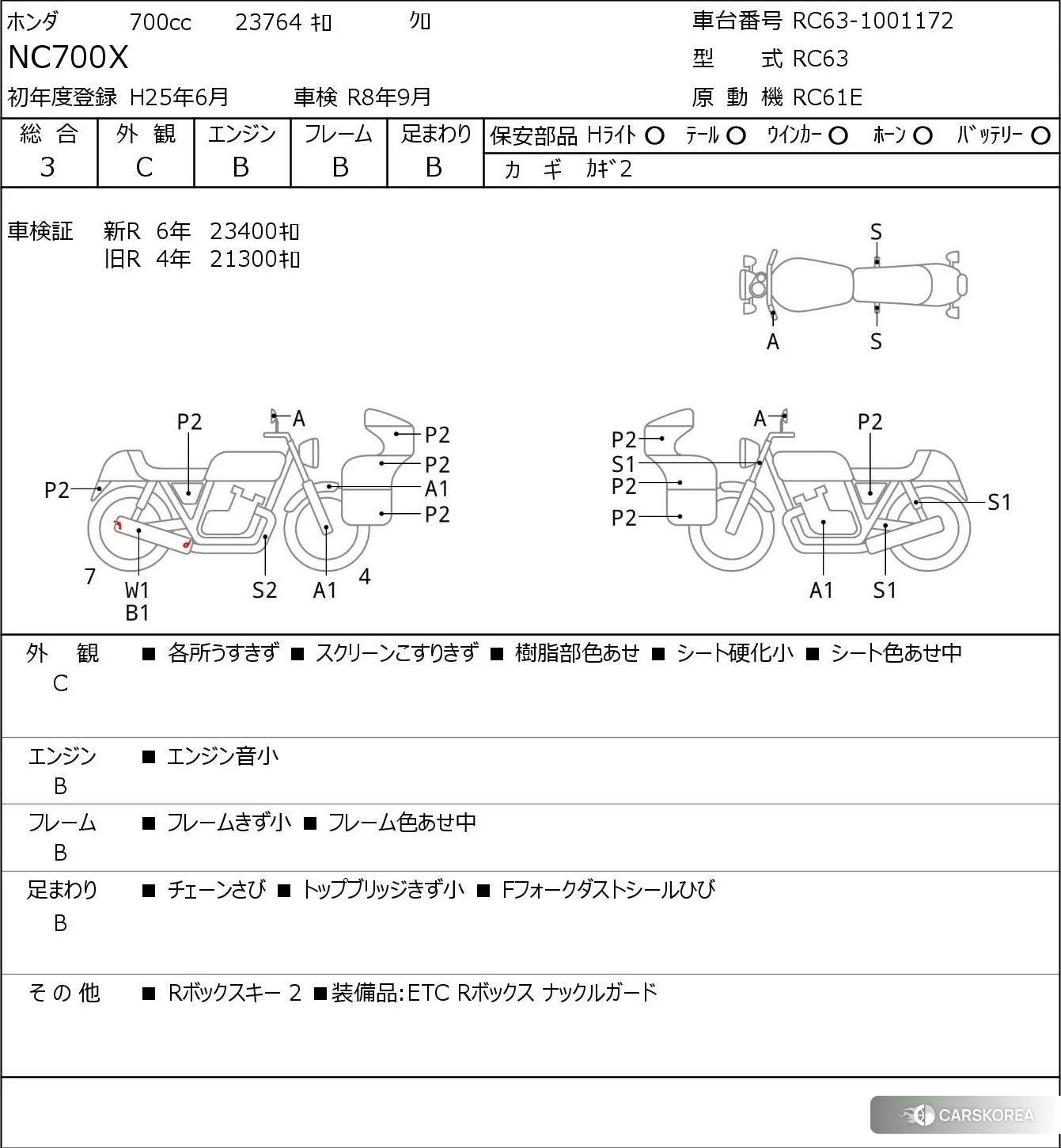 Проданный Honda NC700X id 4192972 из Японии, фото 5