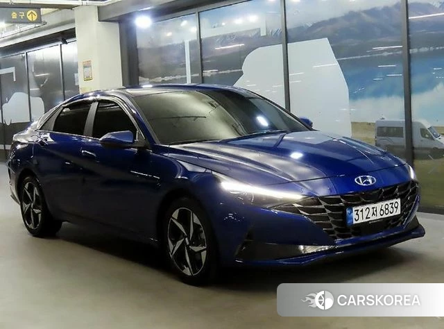Hyundai Avante Hybrid (CN7) 2022 Синий из Кореи