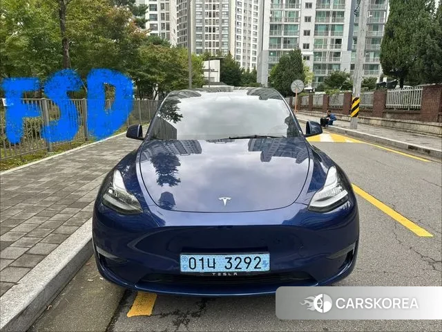 Tesla Model Y 2021 Синий из Кореи