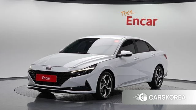 Hyundai Avante Hybrid (CN7) 2022 Белый из Кореи
