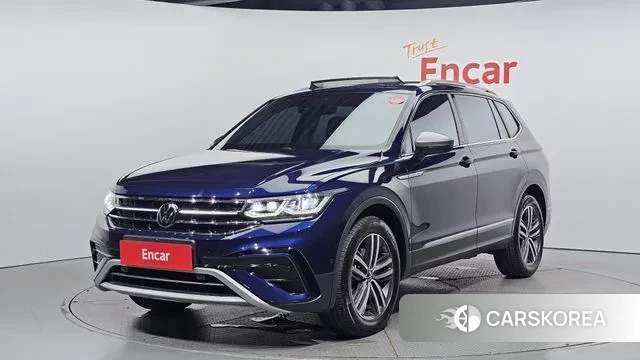 Volkswagen Tiguan Allspace 2022 Синий из Кореи