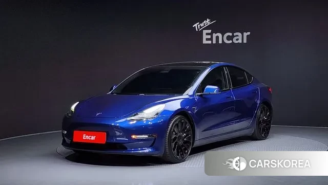 Tesla Model 3 2021 Синий из Кореи