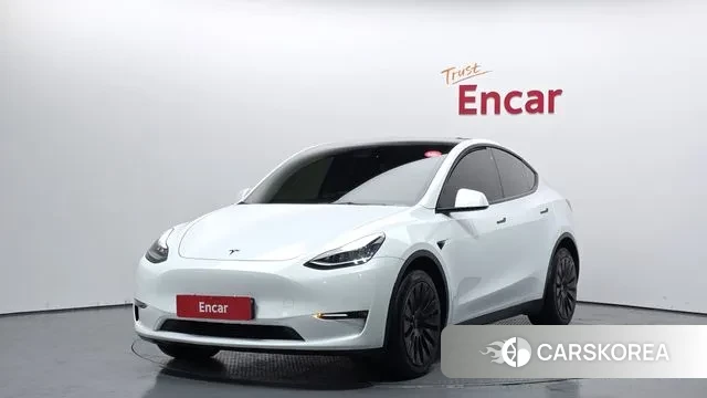 Tesla Model Y 2022 Белый из Кореи
