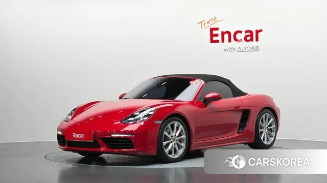 Porsche 718 Boxster 2021 Красный из Кореи