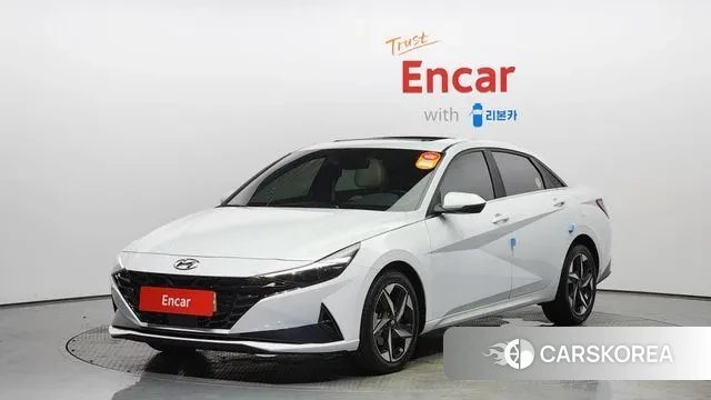 Hyundai Avante (CN7) 2022 Белый из Кореи