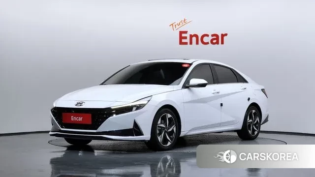 Hyundai Avante Hybrid (CN7) 2021 Белый из Кореи