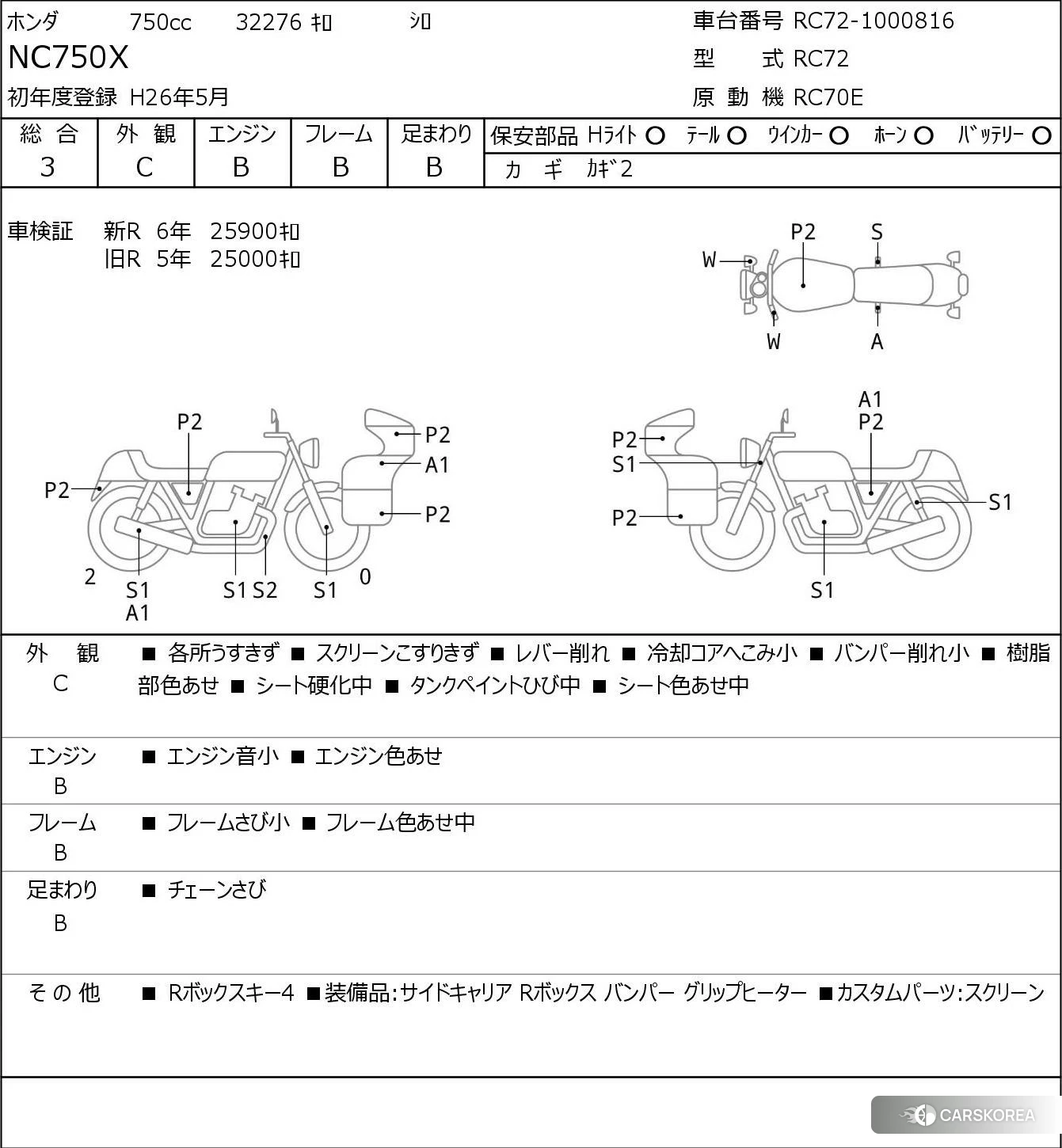 Проданный Honda NC750X id 4192960 из Японии, фото 5