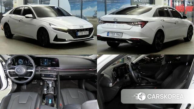 Hyundai Avante (CN7) 2022 Белый из Кореи