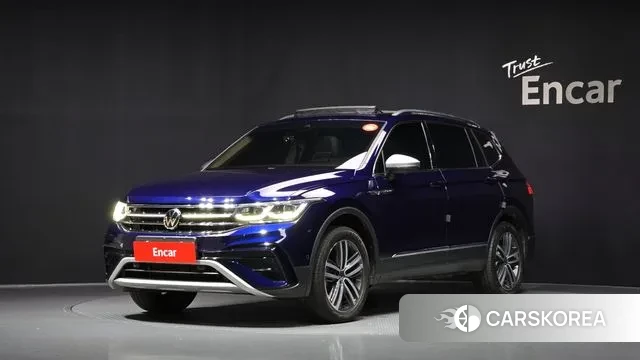 Volkswagen Tiguan Allspace 2023 Синий из Кореи
