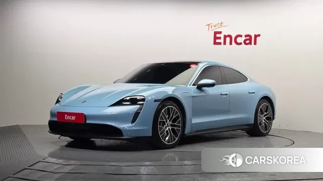 Porsche Taycan 2021 Небесно-голубой из Кореи