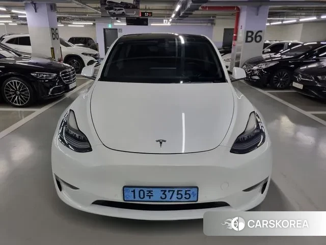 Tesla Model Y 2021 Белый из Кореи