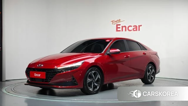 Hyundai Avante (CN7) 2023 Красный из Кореи