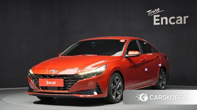 Hyundai Avante (CN7) 2021 Красный из Кореи