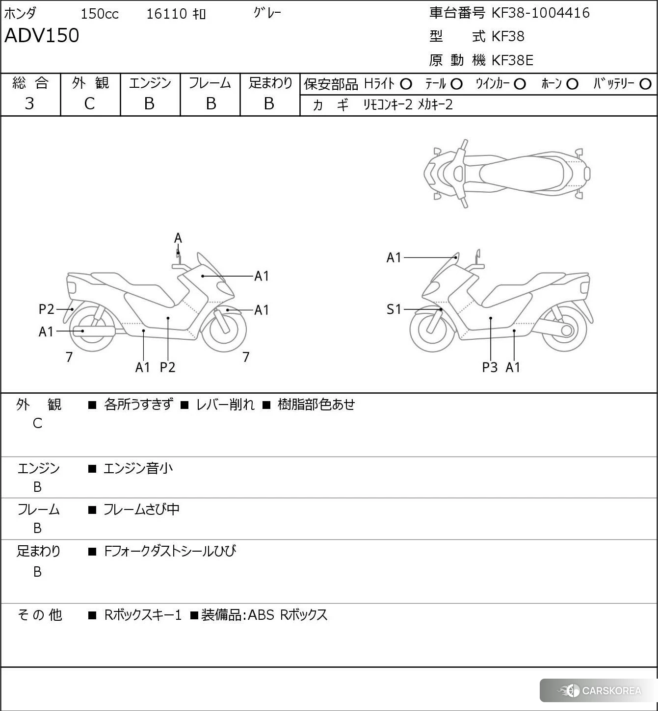 Проданный Honda ADV150 id 3948394 из Японии, фото 5