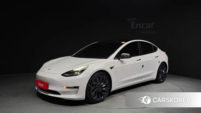 Tesla Model 3 2021 Белый из Кореи