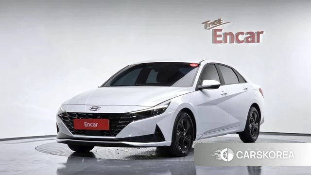 Hyundai Avante Hybrid (CN7) 2023 Белый из Кореи
