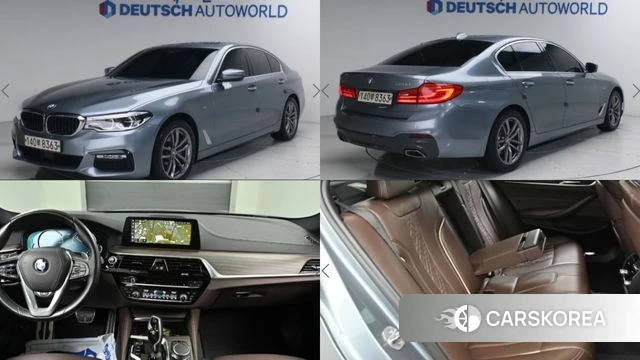 BMW 5 Series (G30) 2018 Небесно-голубой из Кореи
