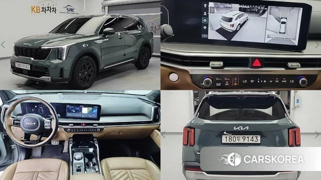Kia The New Sorento 4th Generation 2023 Зеленый из Кореи