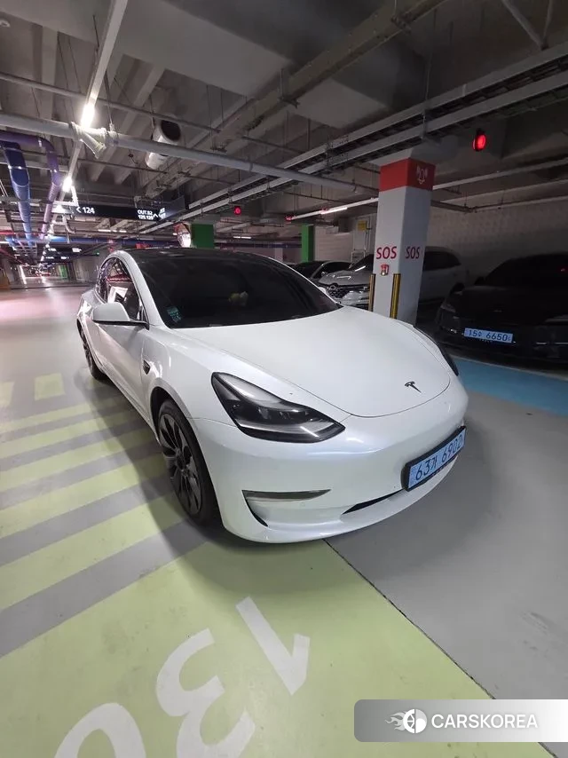 Tesla Model 3 2021 Белый из Кореи