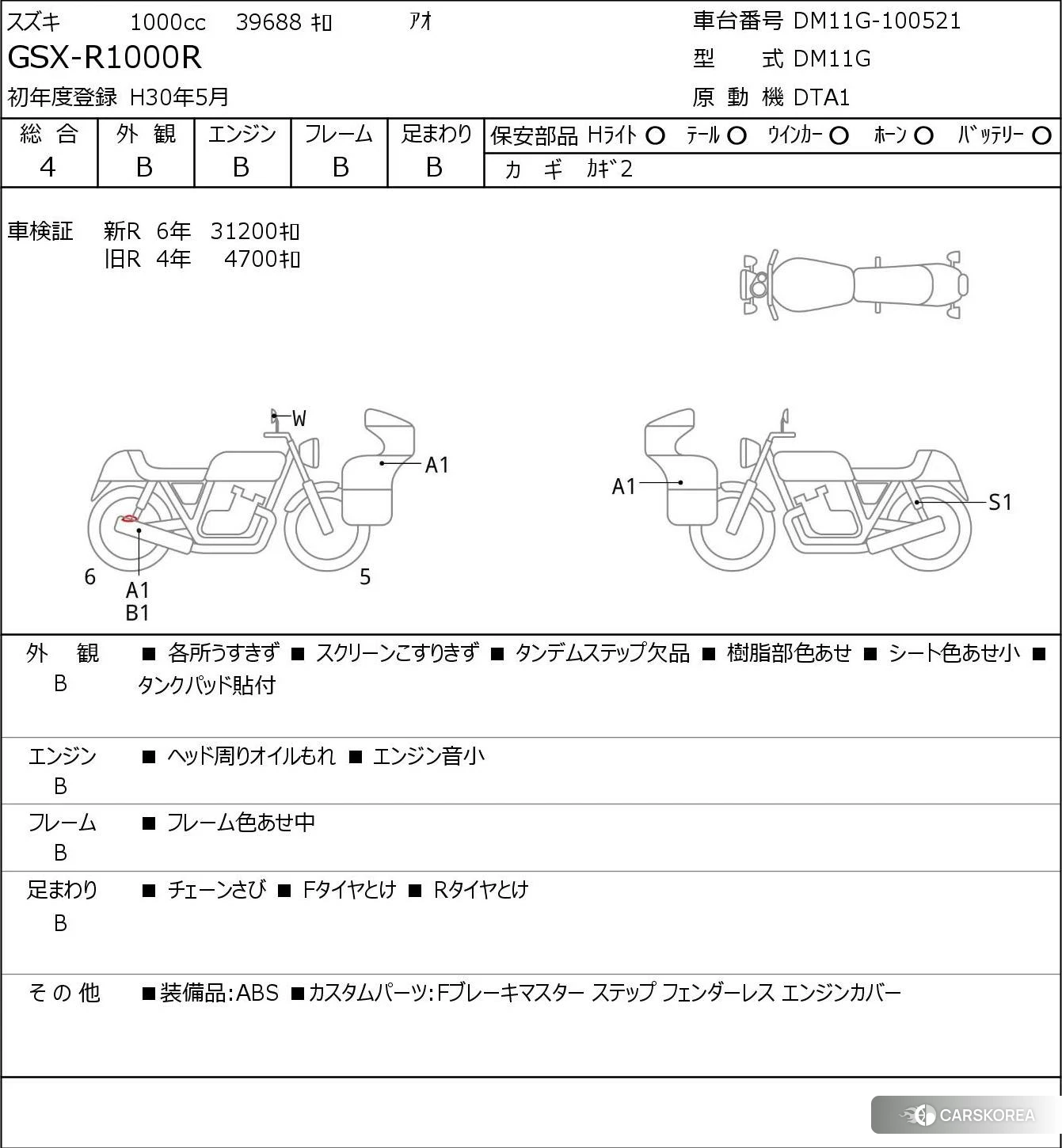 Проданный Suzuki GSX-R1000R id 3970094 из Японии, фото 5