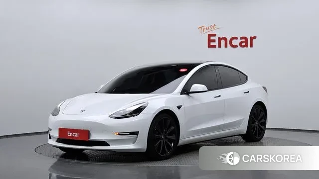 Tesla Model 3 2021 Белый из Кореи