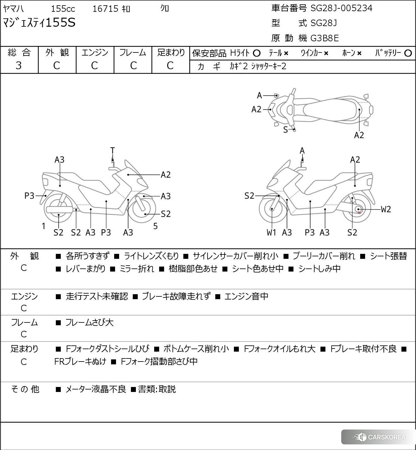 Yamaha MAJESTY 155S 2013 из Японии, фото 5