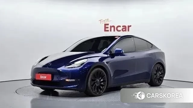 Tesla Model Y 2021 Синий из Кореи