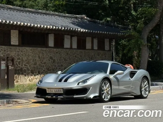 Ferrari 488 Pista 2019 Серебряный из Кореи