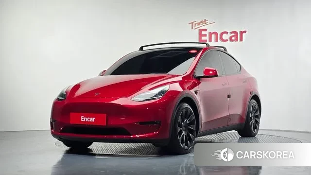 Tesla Model Y 2021 Красный из Кореи