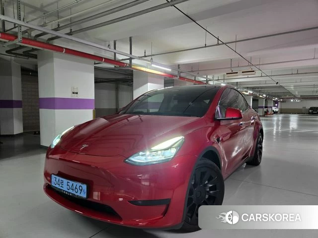 Tesla Model Y 2023 Красный из Кореи