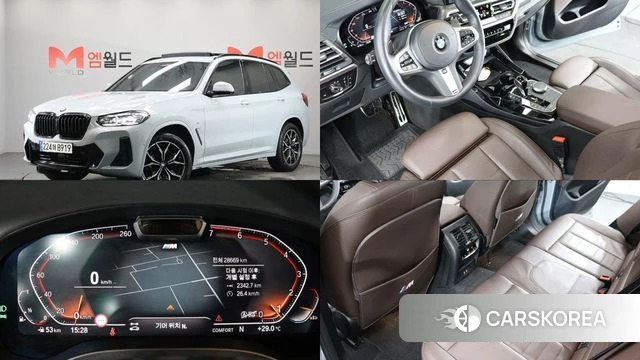 BMW X3 (G01) 2024 Светло-серебряный цвет из Кореи