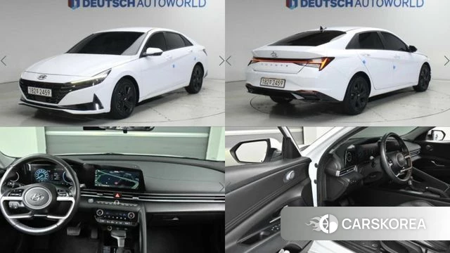 Hyundai Avante (CN7) 2022 Белый из Кореи