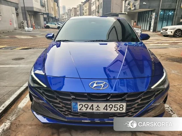 Hyundai Avante (CN7) 2021 Синий из Кореи