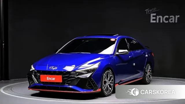 Hyundai Avante (CN7) 2022 Синий из Кореи