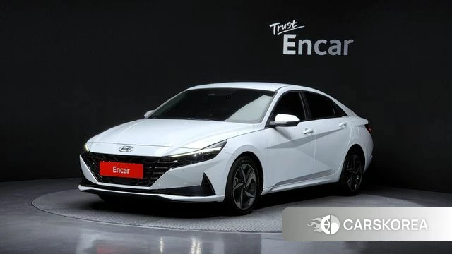 Hyundai Avante Hybrid (CN7) 2021 Белый из Кореи