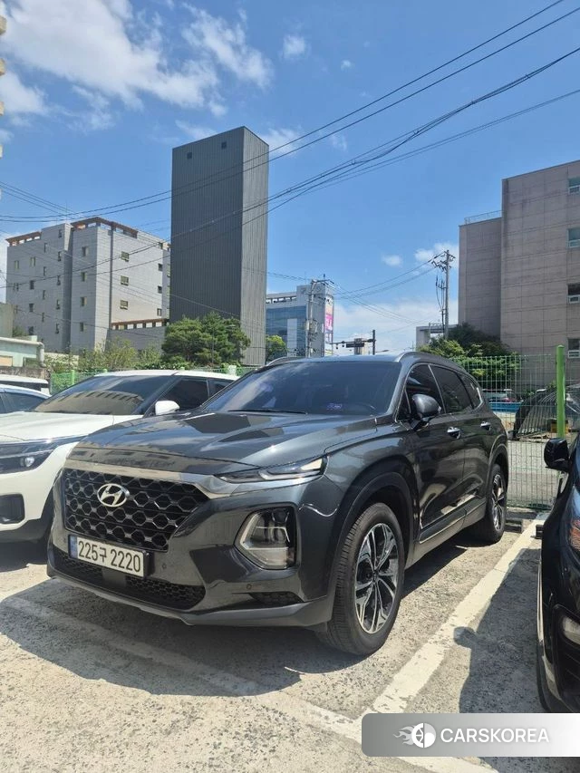 Hyundai Santa Fe TM 2019 Темно-зеленый из Кореи