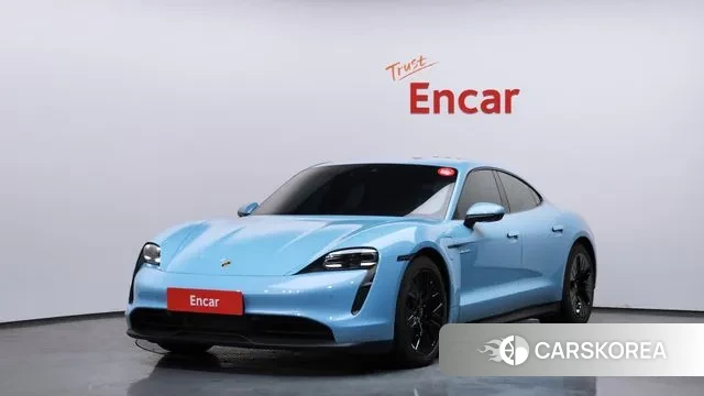 Porsche Taycan 2023 Небесно-голубой из Кореи