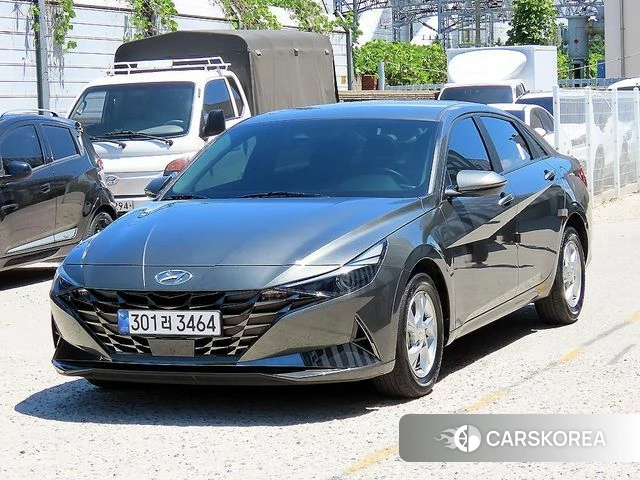 Hyundai Avante (CN7) 2021 Темно-зеленый из Кореи