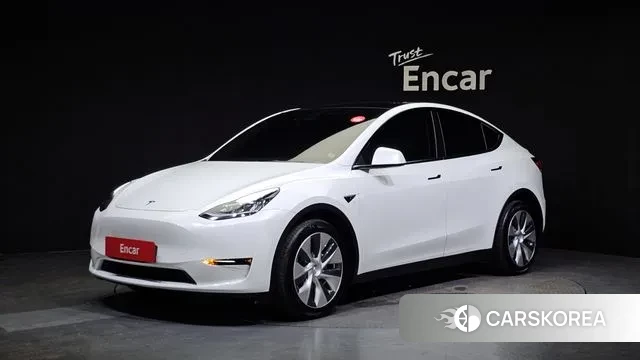 Tesla Model Y 2021 Белый из Кореи