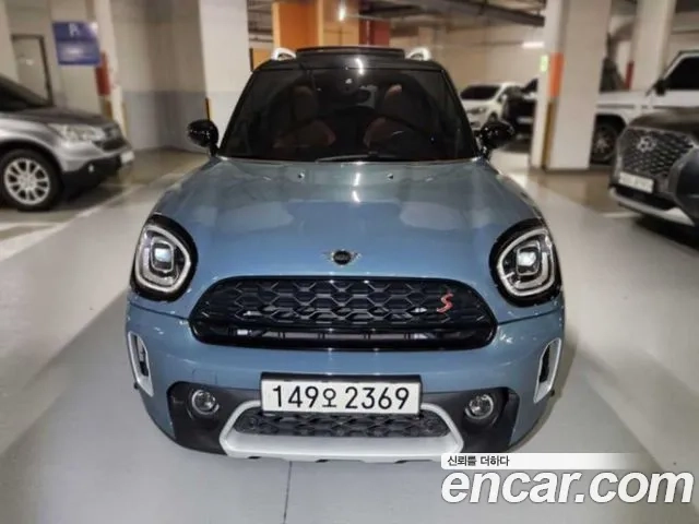 Mini Cooper S Countryman 2021 Небесно-голубой из Кореи