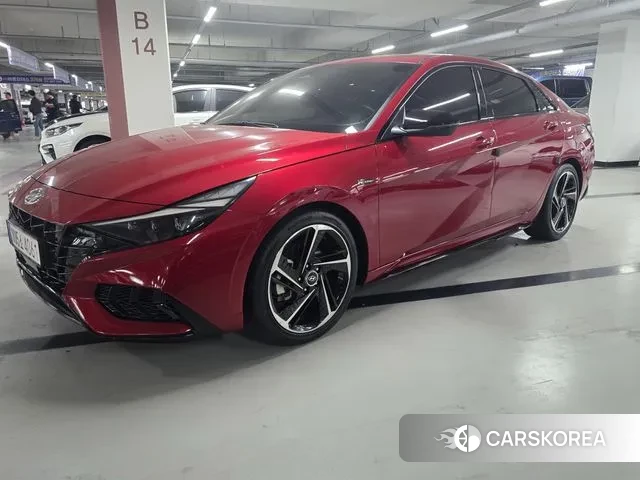 Hyundai Avante (CN7) 2021 Красный из Кореи