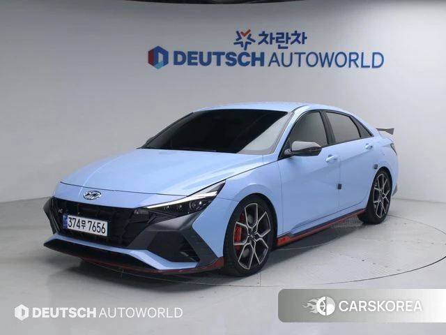 Hyundai Avante (CN7) 2022 Небесно-голубой из Кореи