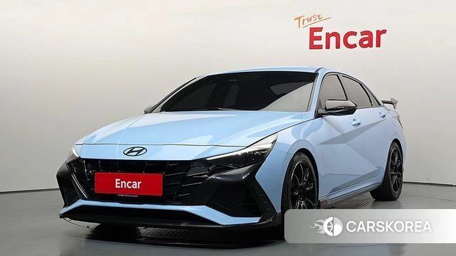 Hyundai Avante (CN7) 2021 Небесно-голубой из Кореи