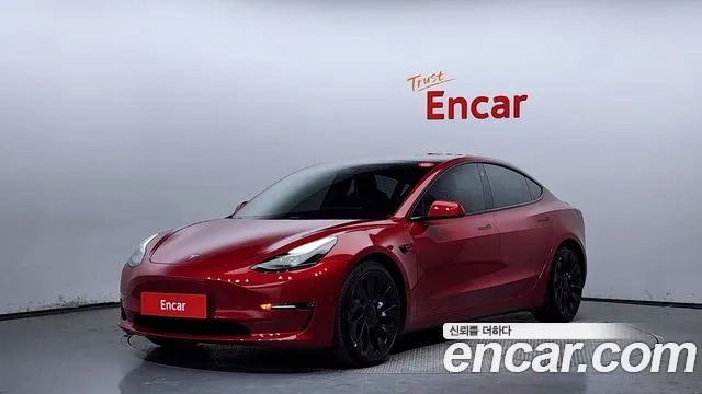 Tesla Model 3 2021 Красный из Кореи