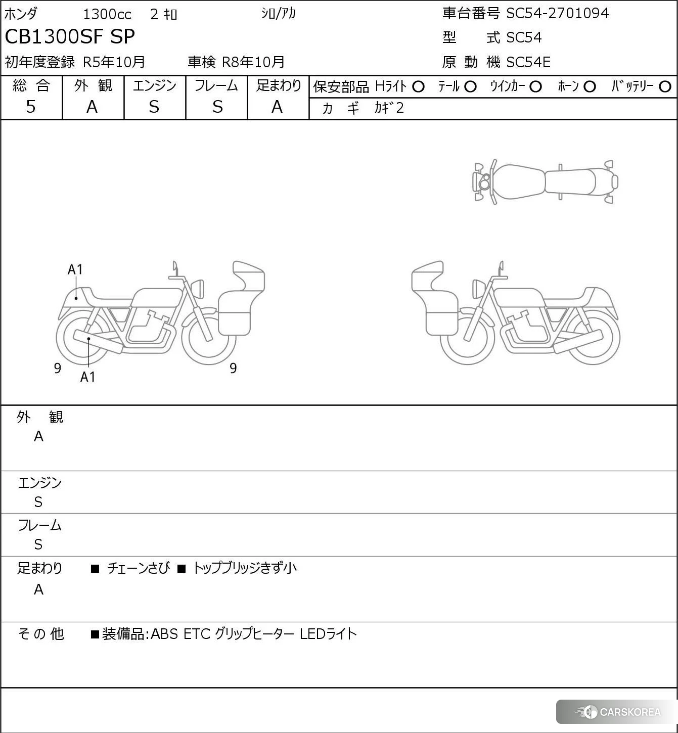 Проданный Honda CB1300SF SP id 3949905 из Японии, фото 5